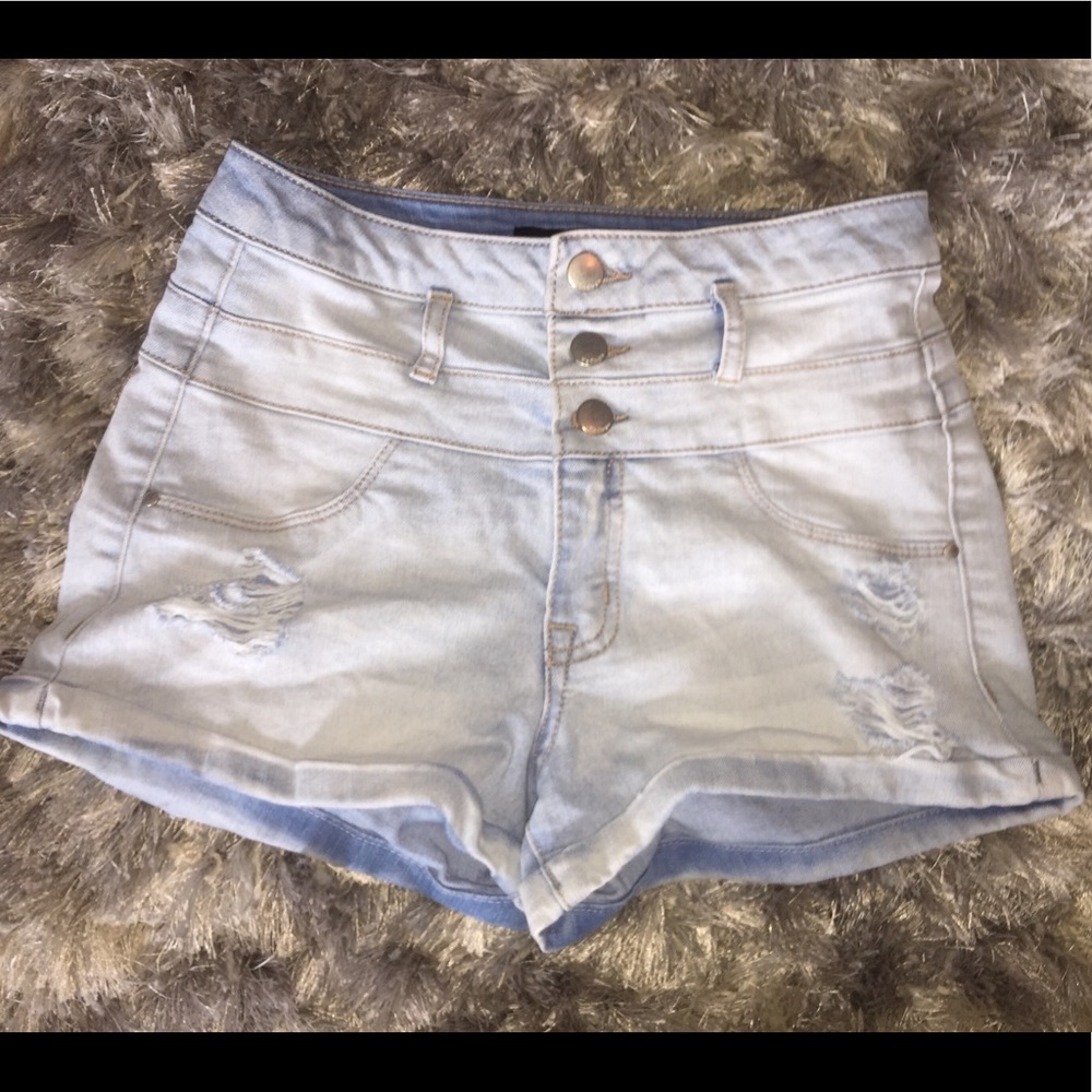 Light Denim High Waisted Shorts size 2